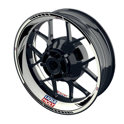 Felgenaufkleber Liqui Moly Motiv Razor weiss Wheelsticker Premium schwarz