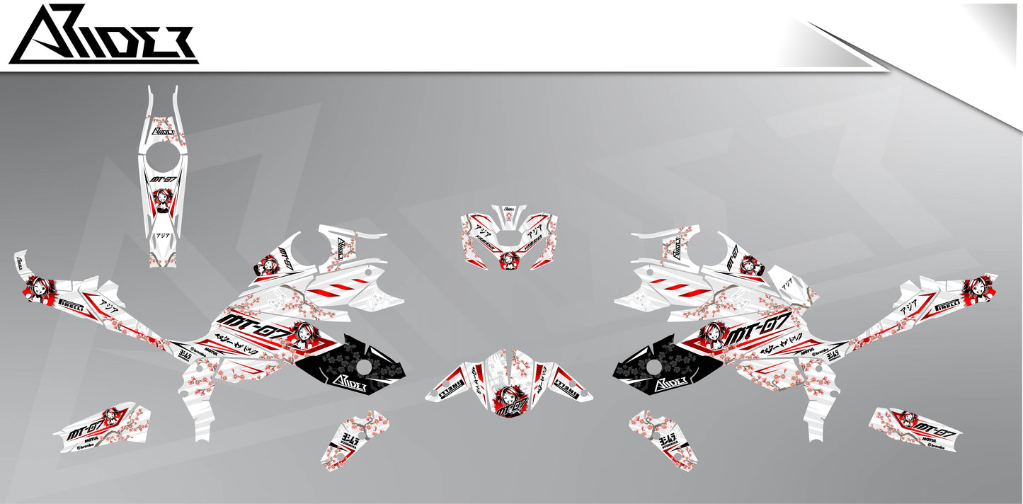 Graphics Kit suitable for Yamaha MT 07 - Anime Edition