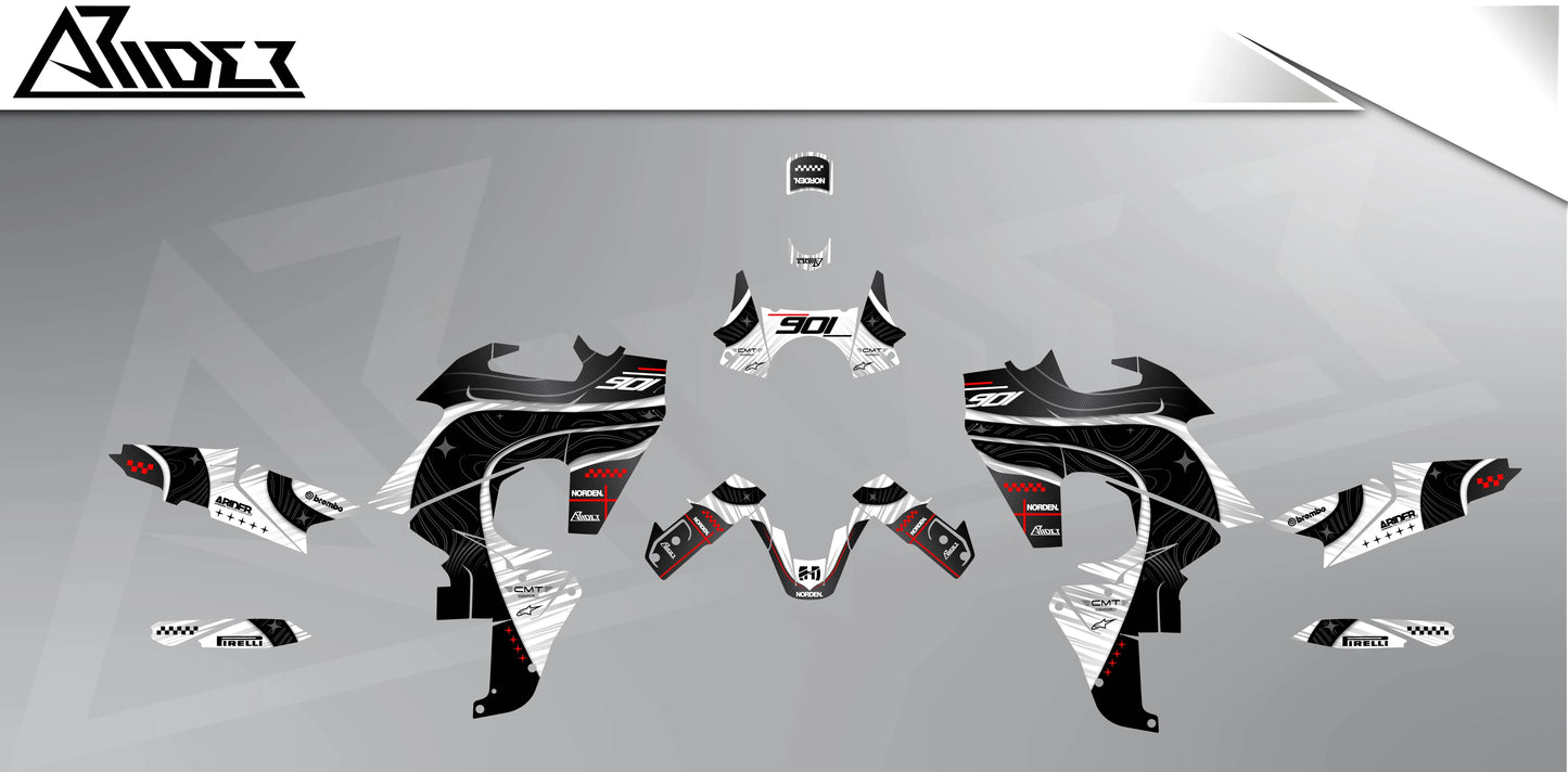 Dekor passend für Husqvarna Norden 901 - World Edition - Arider