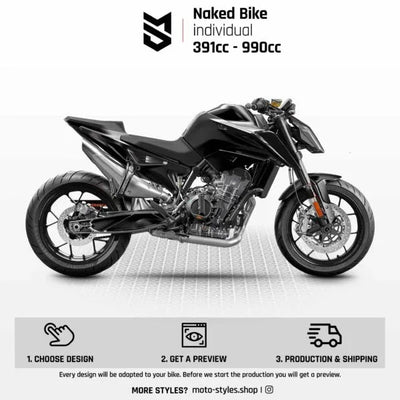 Individuelles Dekor - Naked Bike 391ccm - 990ccm - Arider