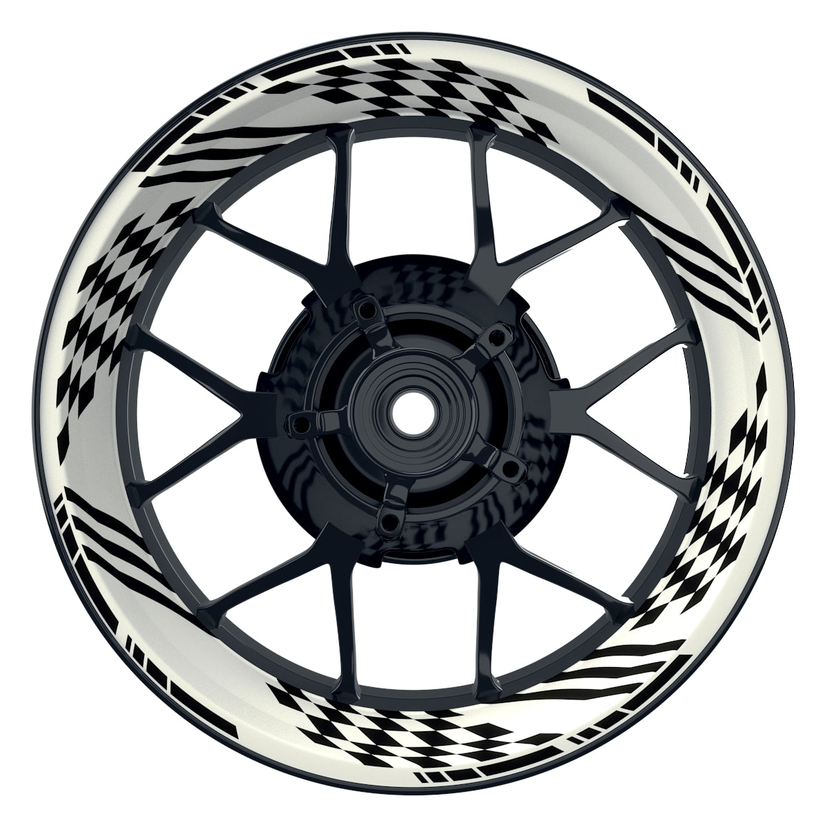 Felgenaufkleber Racing V4 Wheelsticker Premium weiss