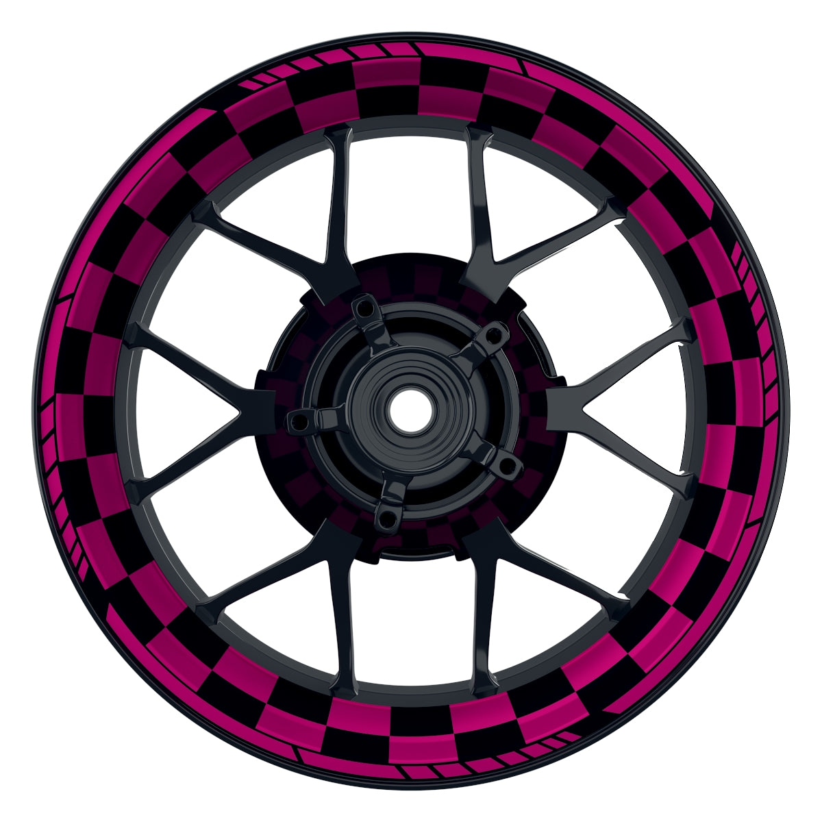Felgenaufkleber Racingflagg DESIGN1 Premium B pink