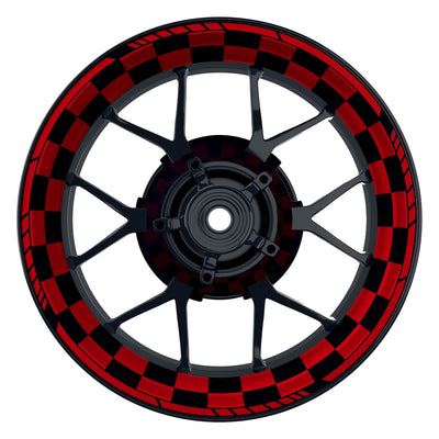 Felgenaufkleber Racingflagg DESIGN1 Premium B rot