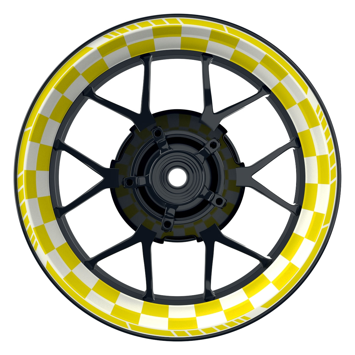 Felgenaufkleber Racingflagg DESIGN1 Premium W gelb