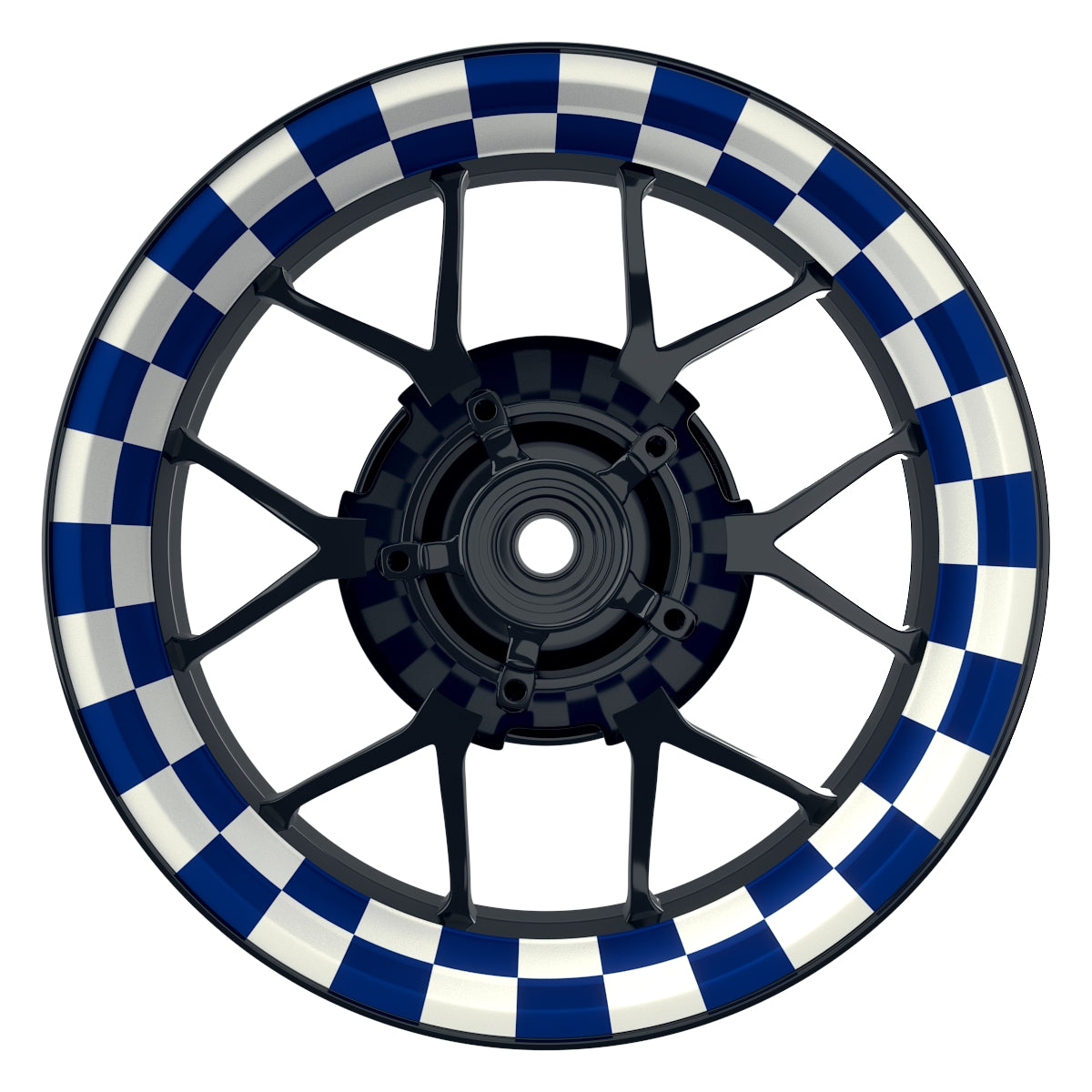 Felgenaufkleber Racingflagg DESIGN2 Premium W blau