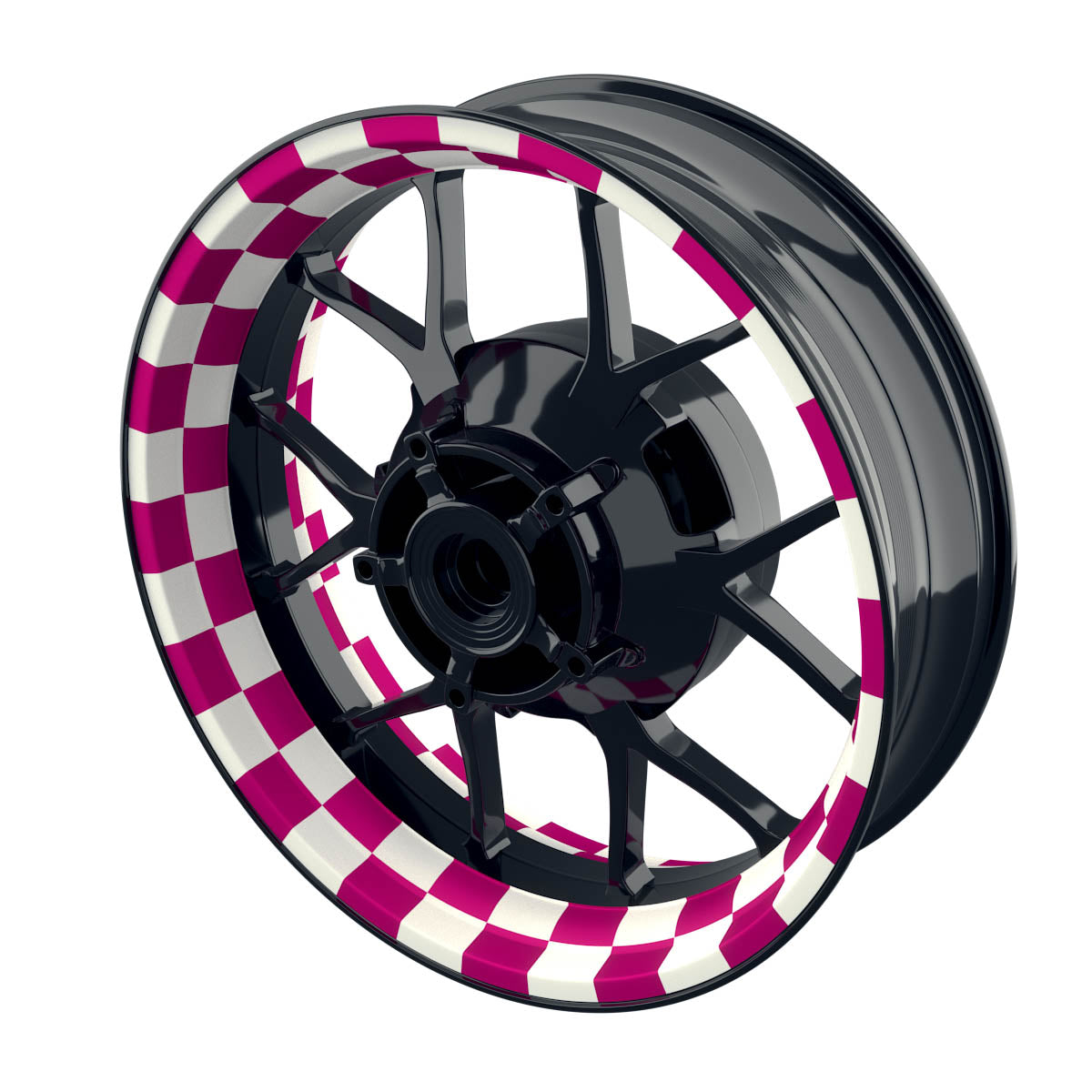 Felgenaufkleber Racingflagg DESIGN2 Premium W pink
