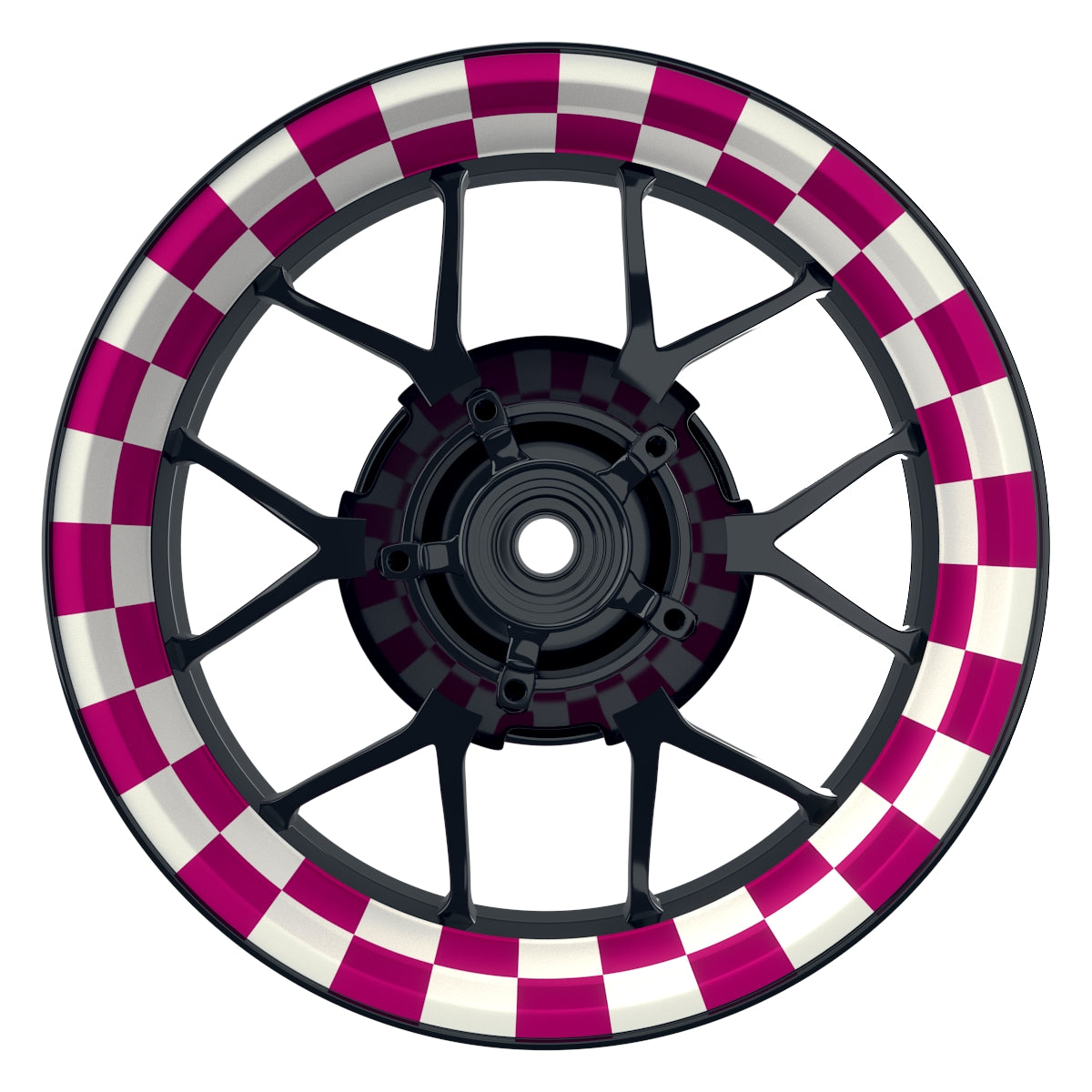 Felgenaufkleber Racingflagg DESIGN2 Premium W pink
