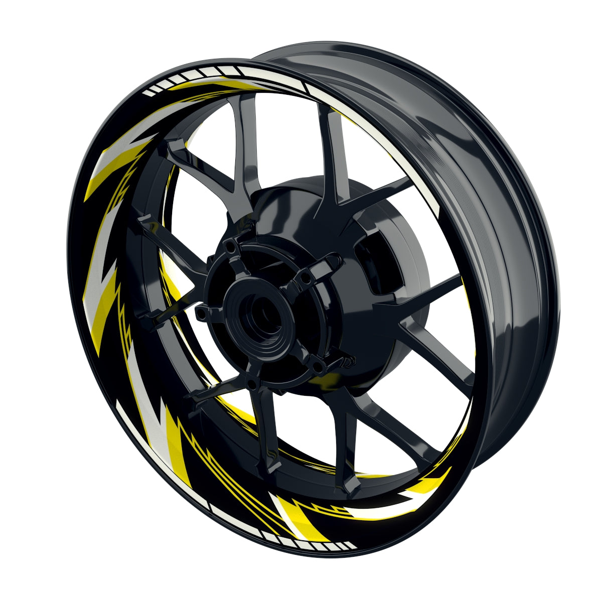Felgenaufkleber Razor schwarz neutral Wheelsticker Premium gelb