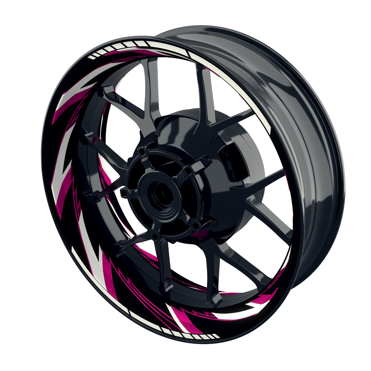 Felgenaufkleber Razor schwarz neutral Wheelsticker Premium pink