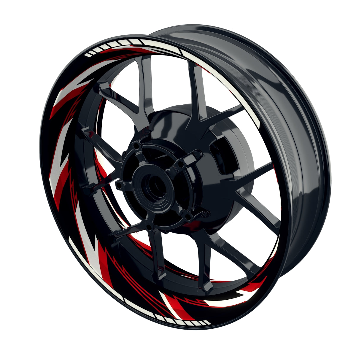 Felgenaufkleber Razor schwarz neutral Wheelsticker Premium rot