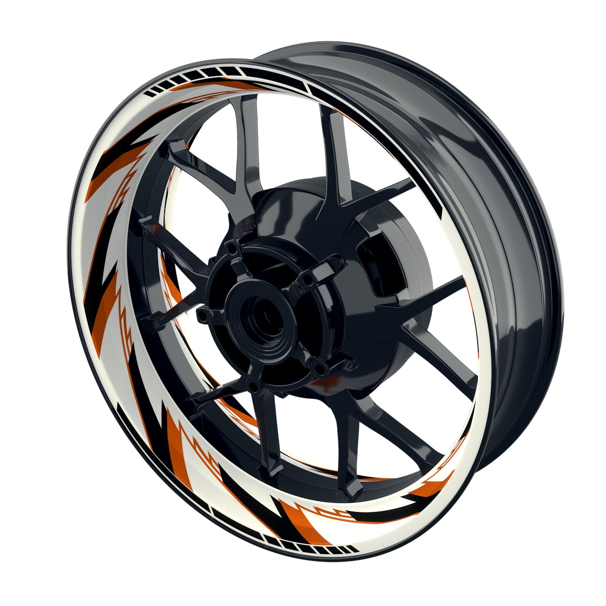 Felgenaufkleber Razor weiss neutral Wheelsticker Premium orange