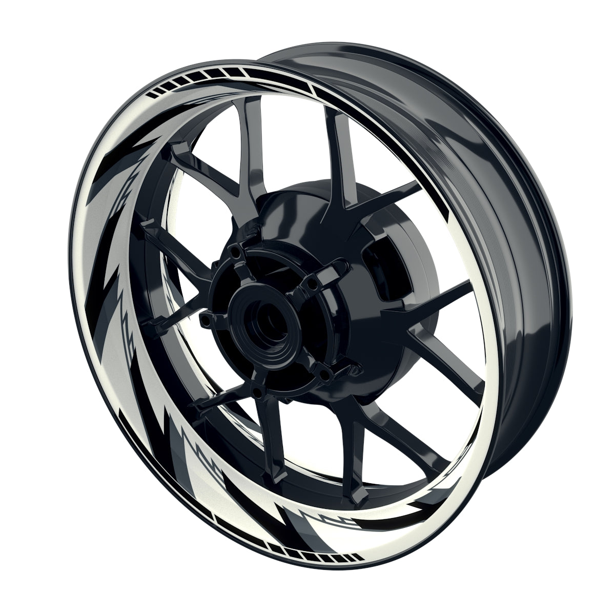Felgenaufkleber Razor weiss neutral Wheelsticker Premium schwarz