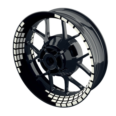 Felgenaufkleber Rectangles Wheelsticker Premium weiss