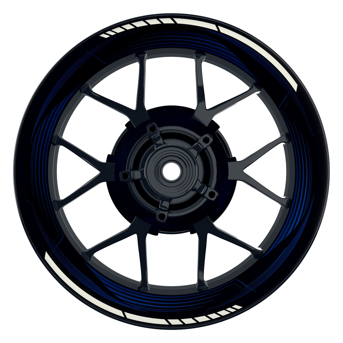Felgenaufkleber Saw schwarz neutral Wheelsticker Premium blau