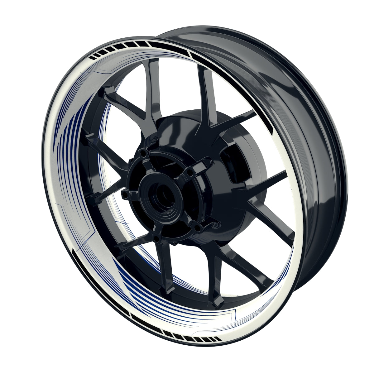 Felgenaufkleber Saw weiss neutral Wheelsticker Premium blau