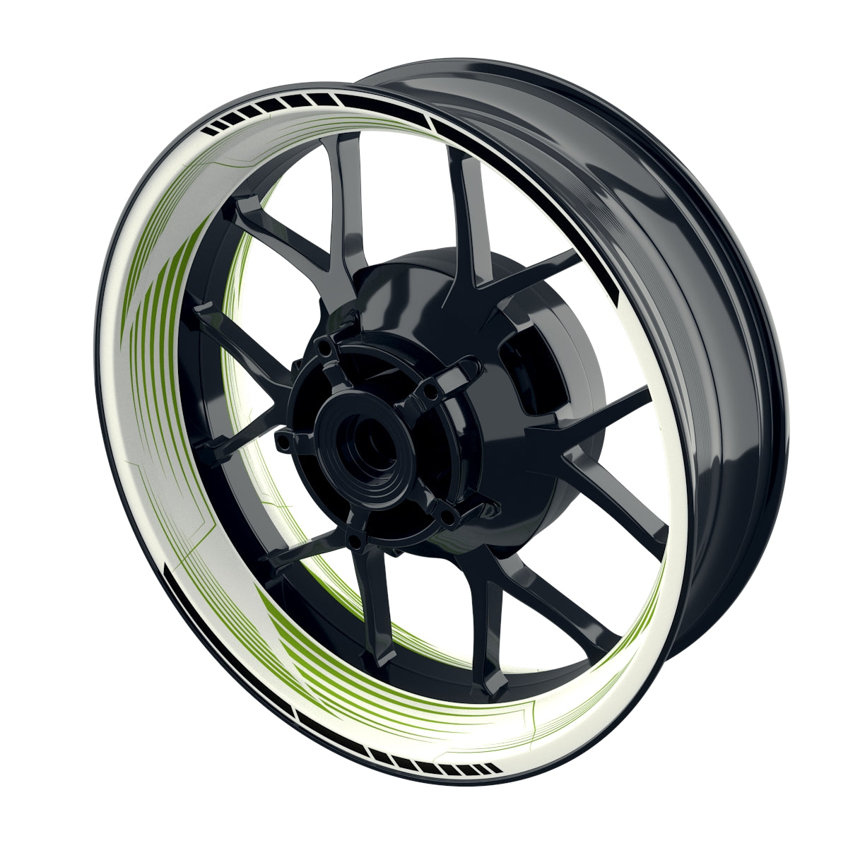 Felgenaufkleber Saw weiss neutral Wheelsticker Premium grün