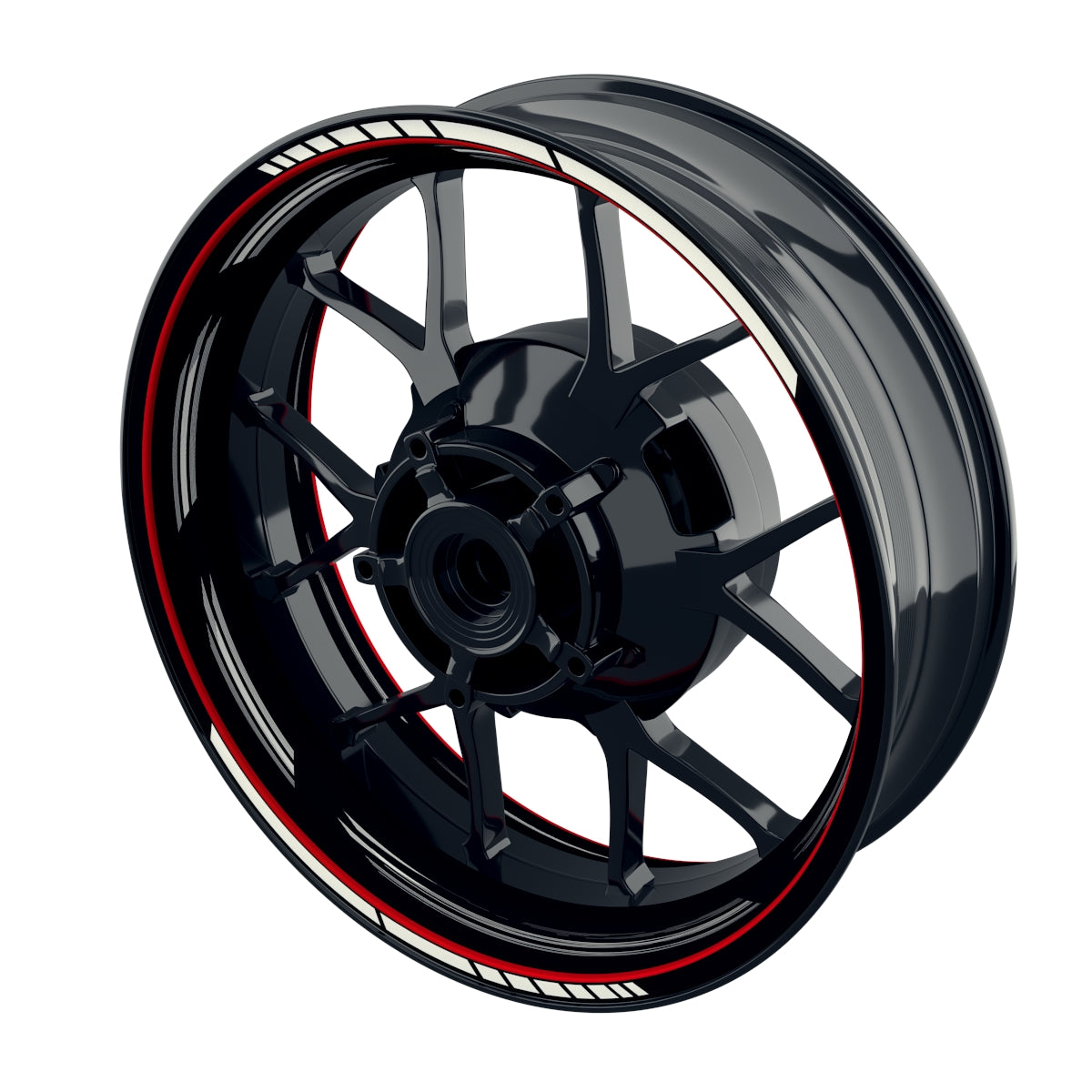 Felgenaufkleber Scratched schwarz neutral Wheelsticker Premium rot