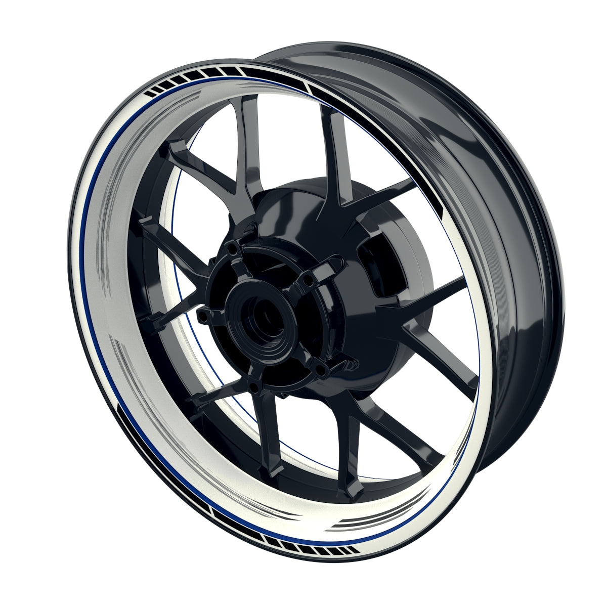 Felgenaufkleber Scratched weiss neutral Wheelsticker Premium blau