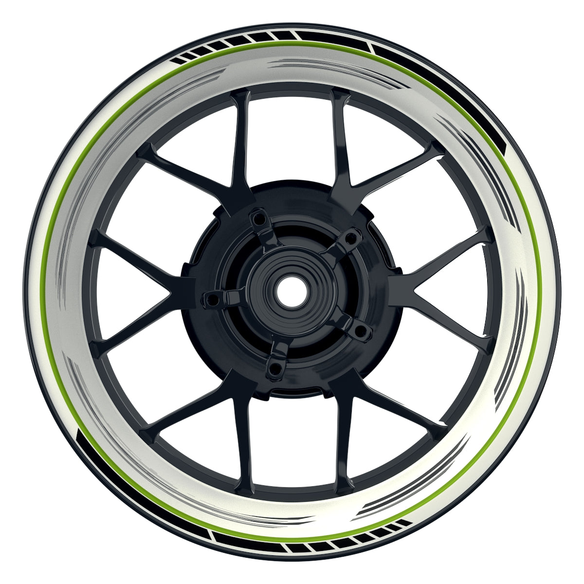 Felgenaufkleber Scratched weiss neutral Wheelsticker Premium grün