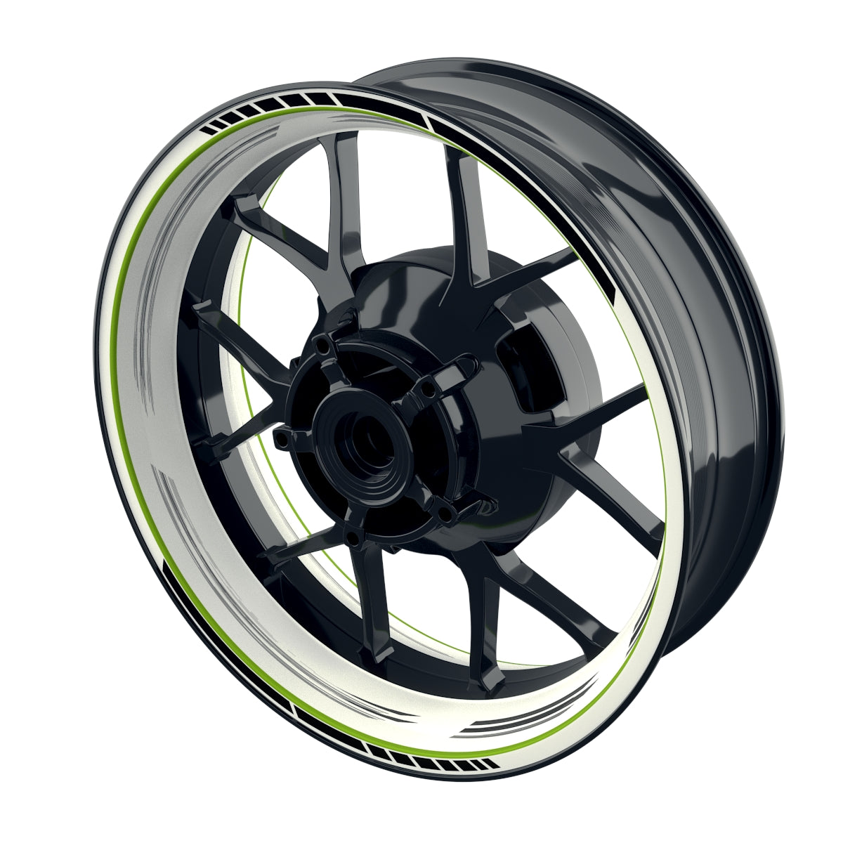 Felgenaufkleber Scratched weiss neutral Wheelsticker Premium grün