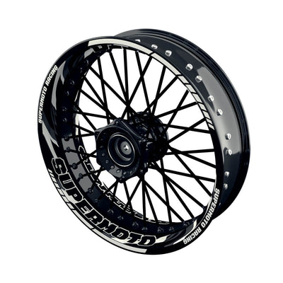 Felgenaufkleber Supermoto Design Razor S weiss