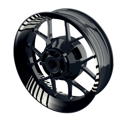 Felgenaufkleber Techno schwarz Wheelsticker Premium weiss