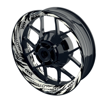 Felgenaufkleber Tires weiss Wheelsticker Premium schwarz