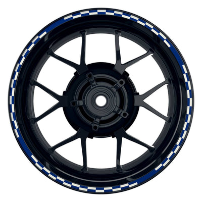 Felgenrandaufkleber V10 weiss blau Frontansicht