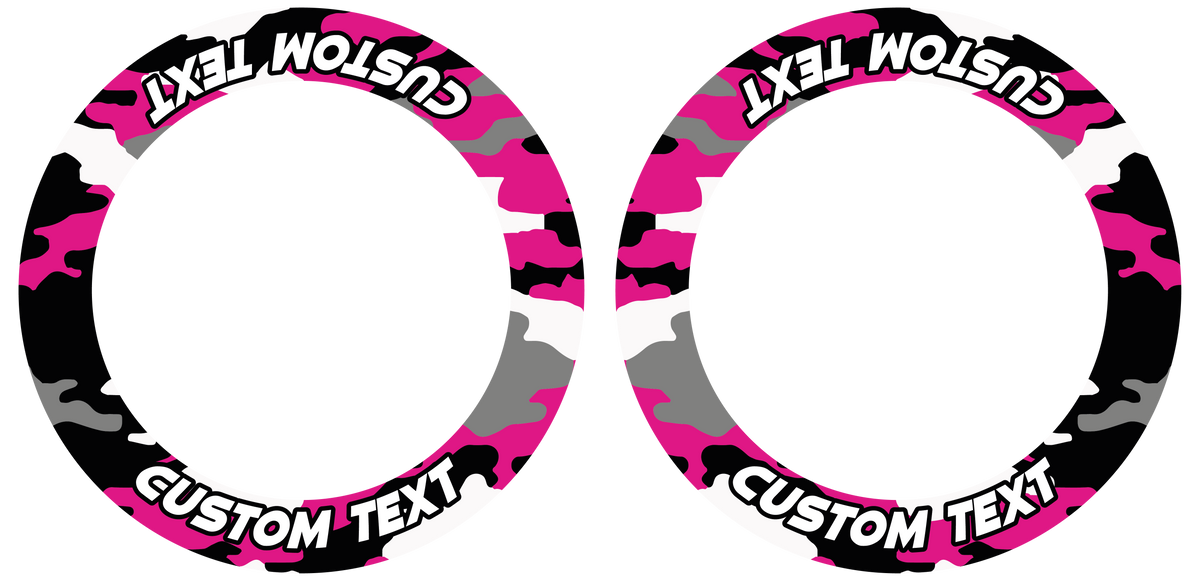 Individuelle Felgenaufkleber "Camouflage" pink Premium Wheelsticker keine