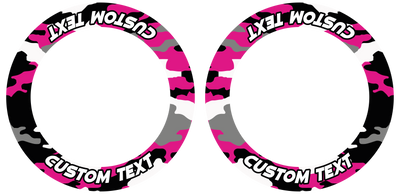 Individuelle Felgenaufkleber "Camouflage" pink Premium Wheelsticker keine