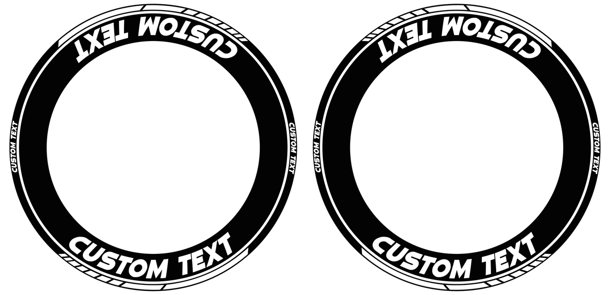 Individuelle Felgenaufkleber "Clean" schwarz Premium Wheelsticker schwarz