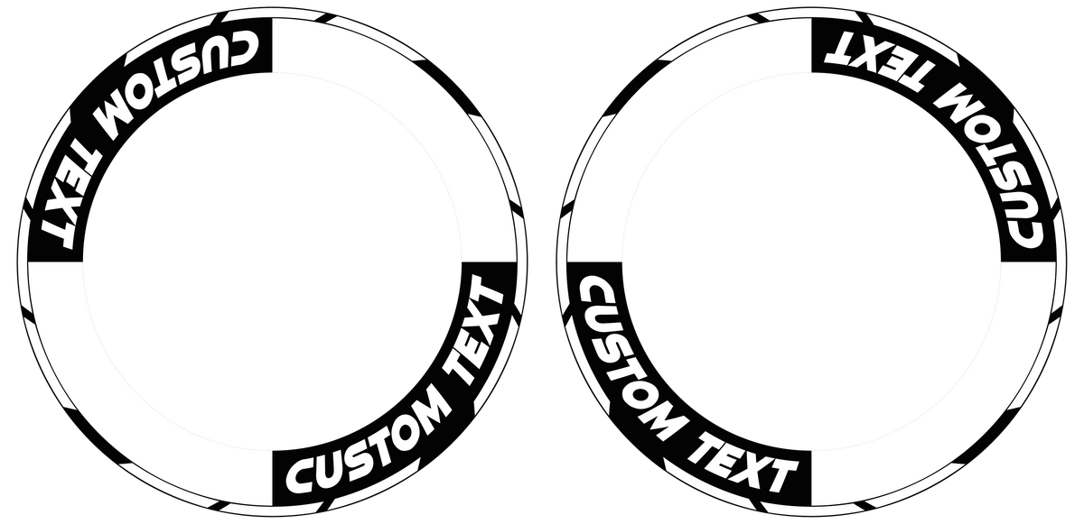 Individuelle Felgenaufkleber "Concept"Premium Wheelsticker schwarz
