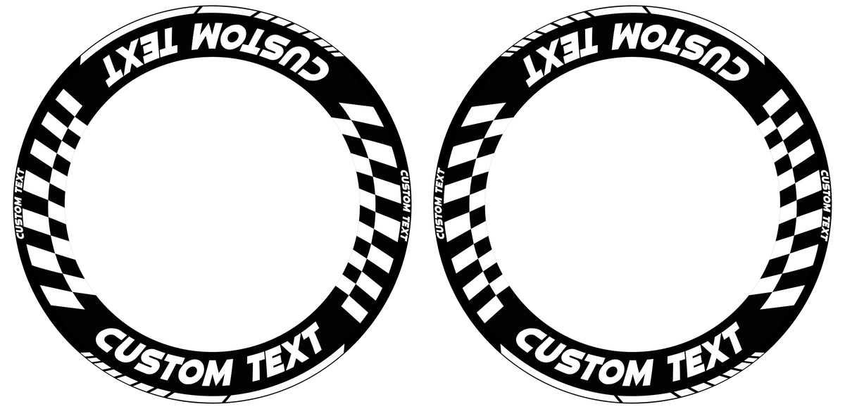 Individuelle Felgenaufkleber "GRID schwarz" Premium Wheelsticker schwarz
