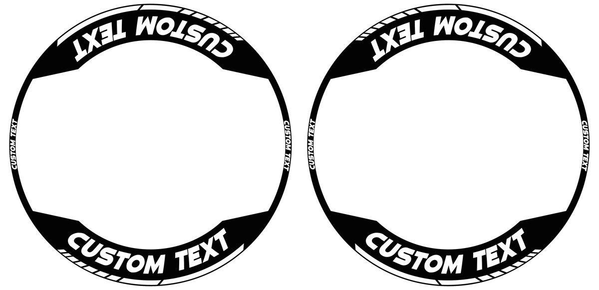 Individuelle Felgenaufkleber "Laser" schwarz Premium Wheelsticker schwarz