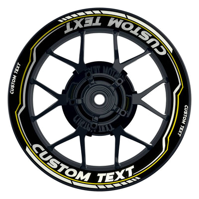 Individuelle Felgenaufkleber "Lightning" schwarz Premium Wheelsticker gelb