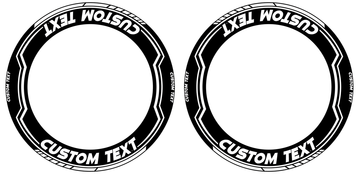 Individuelle Felgenaufkleber "Lightning" schwarz Premium Wheelsticker schwarz