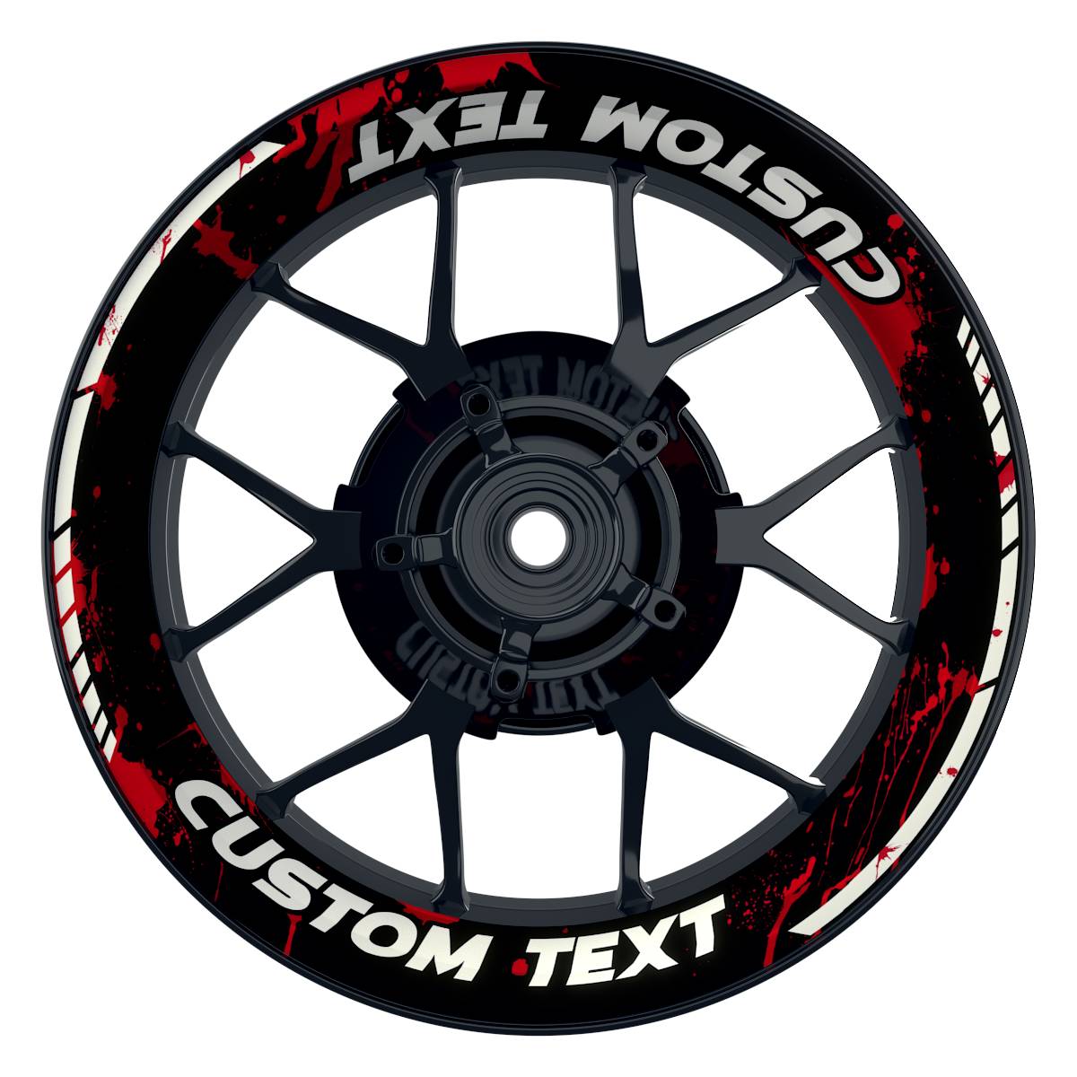 Individuelle Felgenaufkleber "Roadrage schwarz" Premium Wheelsticker keine