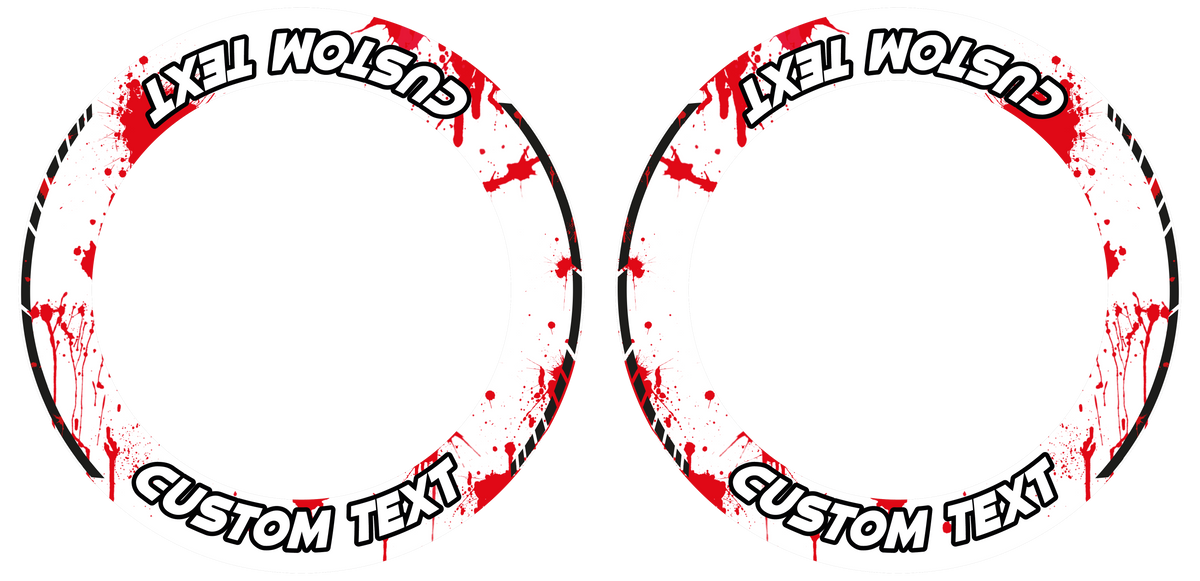 Individuelle Felgenaufkleber "Roadrage weiss" Premium Wheelsticker keine