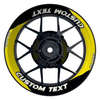 Individuelle Felgenaufkleber "Saber" schwarz Premium Wheelsticker gelb