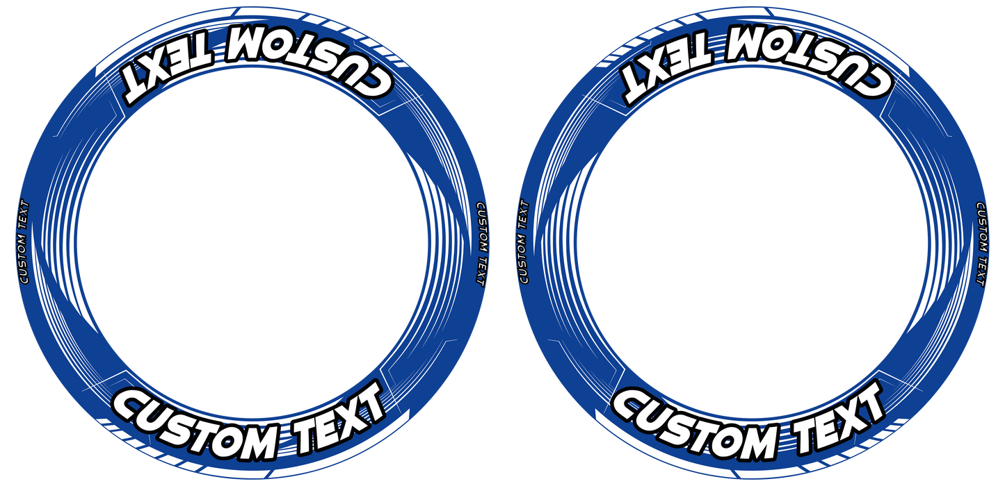 Individuelle Felgenaufkleber "Saw" Premium Wheelsticker blau