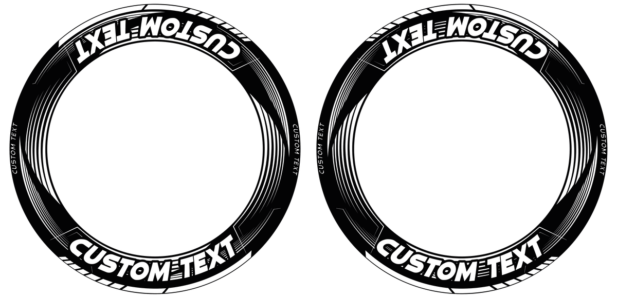 Individuelle Felgenaufkleber "Saw" Premium Wheelsticker schwarz