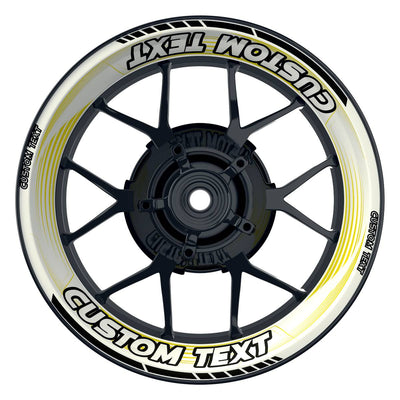 Individuelle Felgenaufkleber "Saw weiss" Premium Wheelsticker gelb
