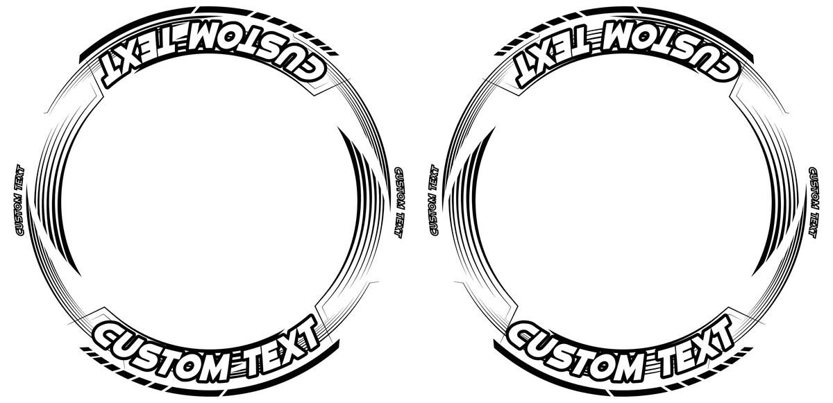 Individuelle Felgenaufkleber "Saw weiss" Premium Wheelsticker schwarz