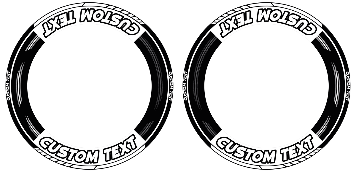 Individuelle Felgenaufkleber "Scratched" schwarz Premium Wheelsticker schwarz