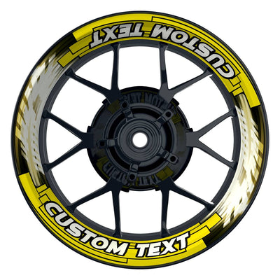 Individuelle Felgenaufkleber "Space" Premium Wheelsticker gelb