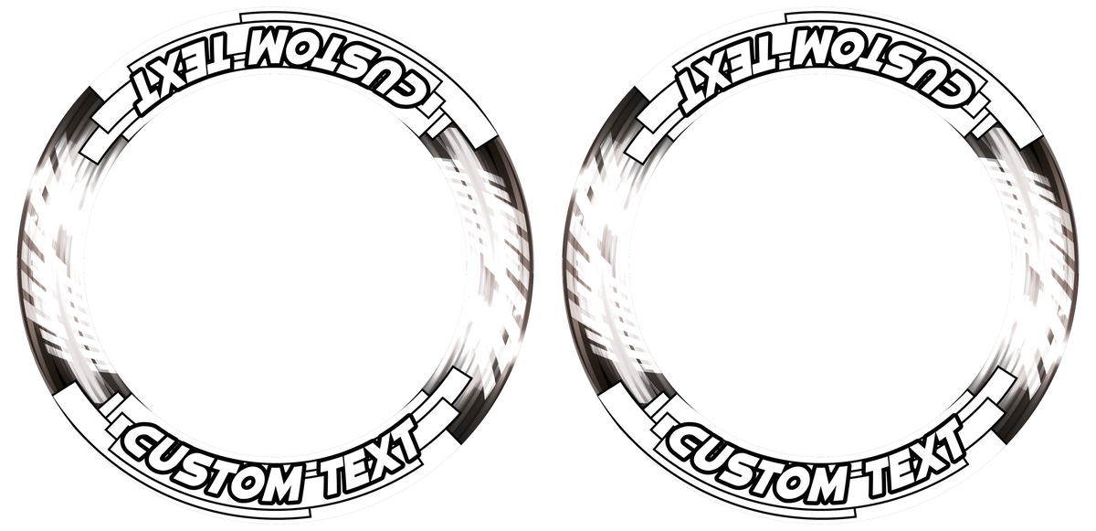 Individuelle Felgenaufkleber "Space" Premium Wheelsticker schwarz