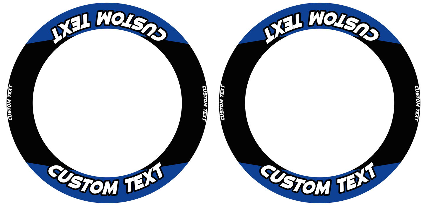 Individuelle Felgenaufkleber "Storm" schwarz Premium Wheelsticker blau