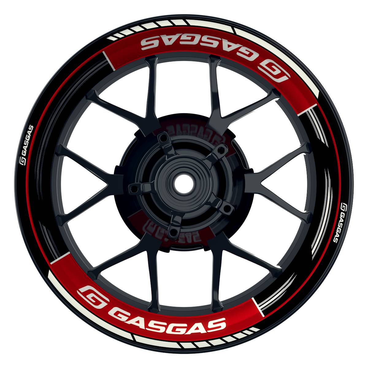 Motorrad Felgenaufkleber 360 Spin - GASGAS Scratched