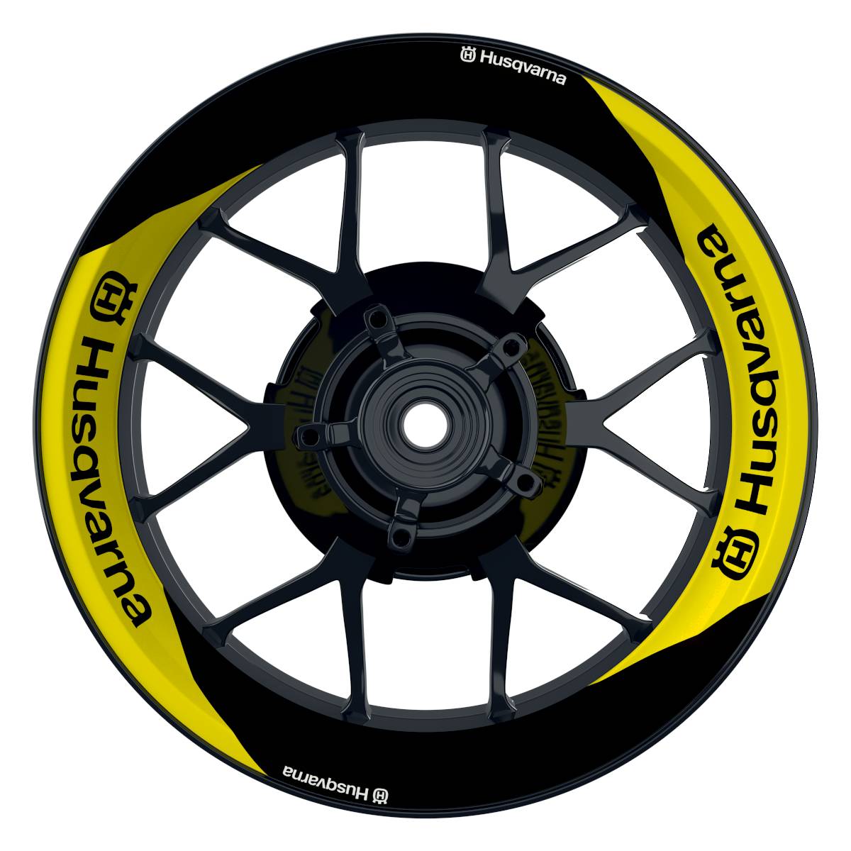 Motorrad Felgenaufkleber 360 Spin - Husqvarna Saber
