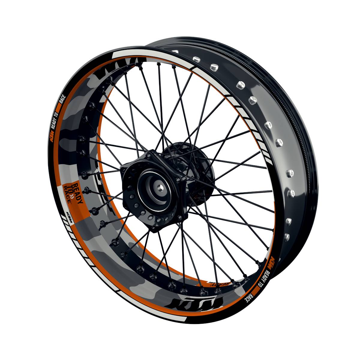 Motorrad Felgenaufkleber 360 Spin - KTM Camouflage